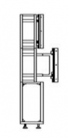 Floor Mount 46" with Push in/out Напольное крепление для панелей 46", черный цвет, с механизмом выдвижения