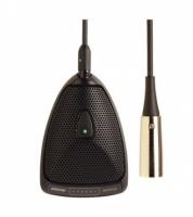 MX393/O Плоский настольный микрофон со светодиодным индикатором, всенаправленная ДН, кабель с XLR, черный цвет