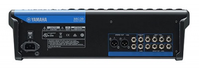 MG20 Аналоговый микшерный пульт, Микрофонные предусилители D-PRE схема Дарлингтона, 16 микр./20 лин. вх каналов, 4-группы/шины, 4-aux (вкл. FX), ст.выход. и 2 track вход/выход, SPX процессор эффектов c 24 прогр., 8 канальных компрессоров, 444x130x500мм, 7
