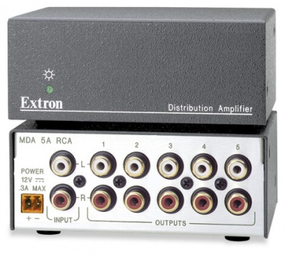 MDA 5A RCA Миниатюрный усилитель-распределитель аудио с пятью выходами