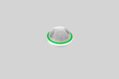 MX395W/O-LED Врезной всенаправленный конденсаторный микрофон граничного слоя. Двухцветный индикатор статуса. Разъем 5-Pin XLR. Цвет белый