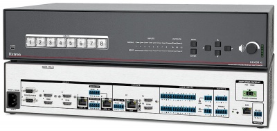 IN1608 xi HDCP-совместимый скалирующий презентационный коммутатор с восемью входами и передачей DTP