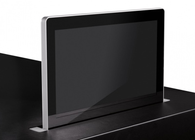 AH17SHDGA Вручную наклоняемый 17,3" широкоформатный монитор в корпусе из алюминия с анодированной отделкой. Экран защищен антибликовым стеклом с элегантной черной окантовкой. DVI-I и DVI-D HDCP