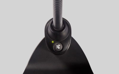 CVG18DS-B/C Конденсаторный кардиоидный микрофон на гусиной шее с настольной подставкой, кнопкой включения и LED индикатором, встроенный преамп, черный, длина 45 см