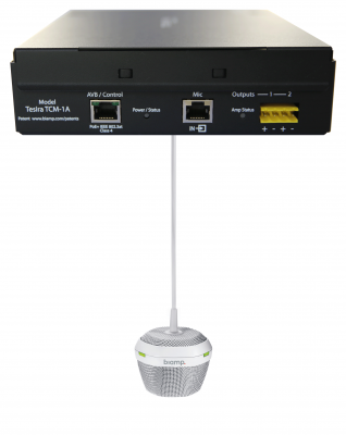 TESIRA TCM-1A Потолочный микрофон с поддержкой AVB, технологии направленного звука и двухканальным усилителем PoE+