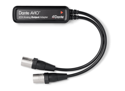 ADP-DAO-AU-0X2 Dante AVIO Analog Output 0x2 адаптер для подключения к аудиосети Dante, 2 аналоговых линейных выхода