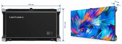 VA1.5 Светодиодный экран, внутреннее применение, малый шаг пикселя 1,5 мм, фронтальный доступ, размер панели 600х337,5х76 мм