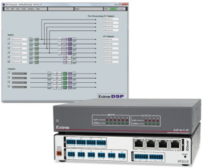 AXP 64 C AT ﻿Процессор расширения аудио на 6 входов и 4 выхода с AEC и Dante﻿